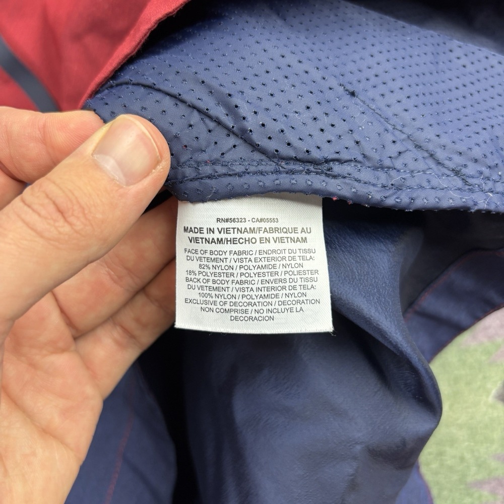 Nike Tech Windrunner Jacket Men's Medium Blue Red Nylon Shell Hooded Full Zip - Picture 8 of 11